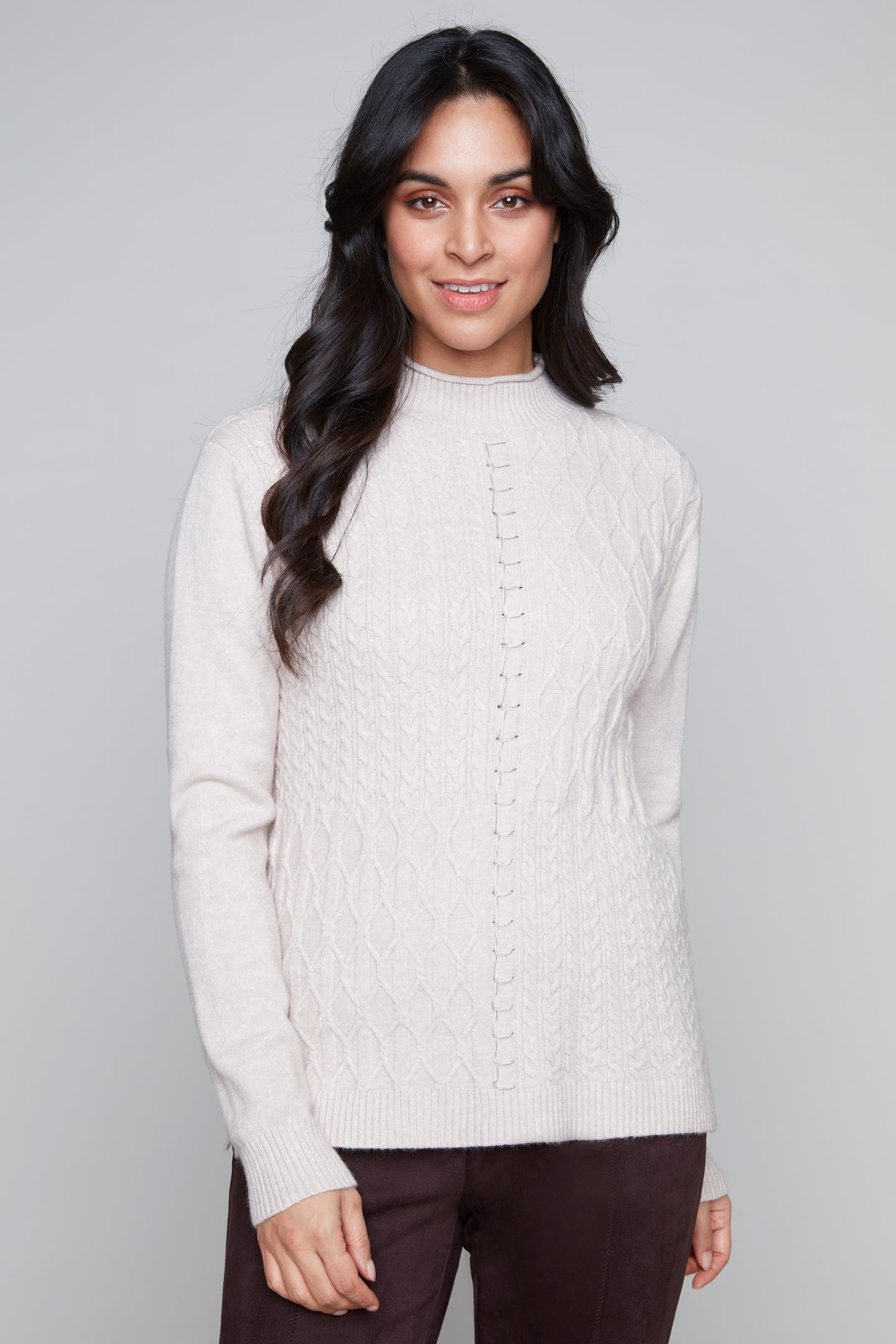 Carre Noir cable knit sweater
