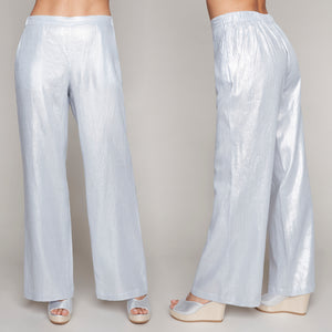 Carre Noir pull-on wide leg linen pants