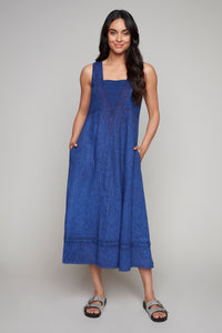 Carre Noir sleeveless linen midi dress